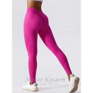 Леггинсы с V образной сборкой Leggings PUSH-UP Double model 59